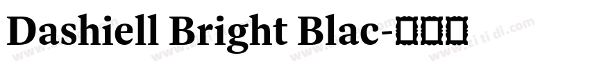 Dashiell Bright Blac字体转换